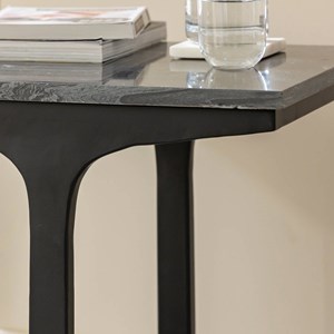 Bout canapé marbre métal