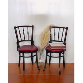 Paire de chaises bistro en bois n°1126