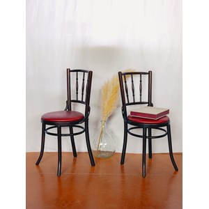 Paire de chaises bistro en bois n°1126
