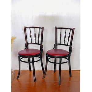 Paire de chaises bistro en bois n°1126
