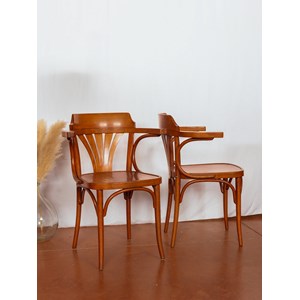 Paire de chaises bistro en bois n°1127