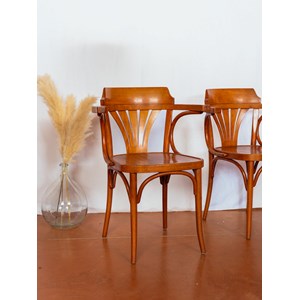 Paire de chaises bistro en bois n°1127