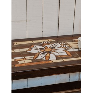 Table basse en bois et céramique n°891