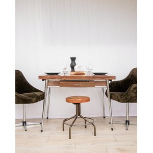 Table à manger en formica et chrome n°1138