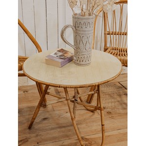 Ensemble de table et de deux fauteuils en rotin n°21