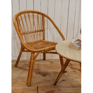 Ensemble de table et de deux fauteuils en rotin n°21