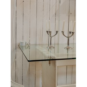 Table à manger en verre et bois n°1133