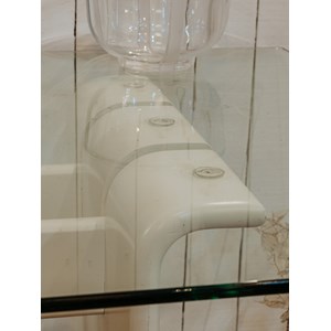 Table à manger en verre et bois n°1133