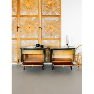 Paire de tables de chevet en placage n°703