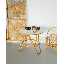 Léonie, la table basse en rotin n°833