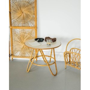 Léonie, la table basse en rotin n°833