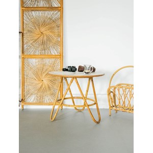 Léonie, la table basse en rotin n°833