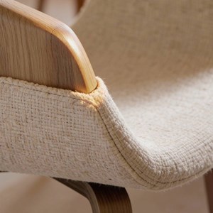 Chaise arrondie tissu