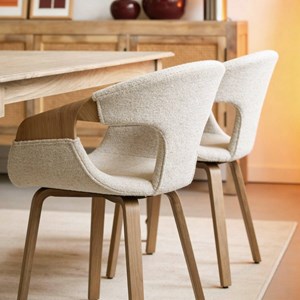 Chaise arrondie tissu