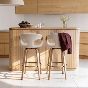 Tabouret de bar en tissu
