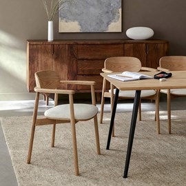 Chaise en bois sapin et tissu