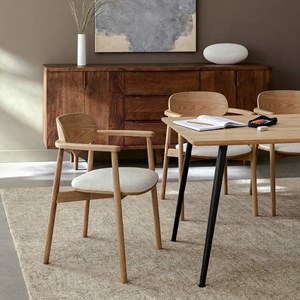 Chaise en bois sapin et tissu