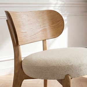Fauteuil en bois de sapin et tissu