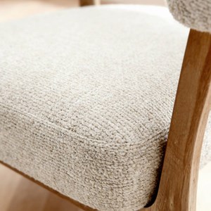 Fauteuil en tissu et bois de sapin