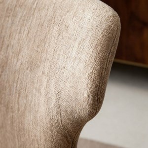 Chaise en tissu écru