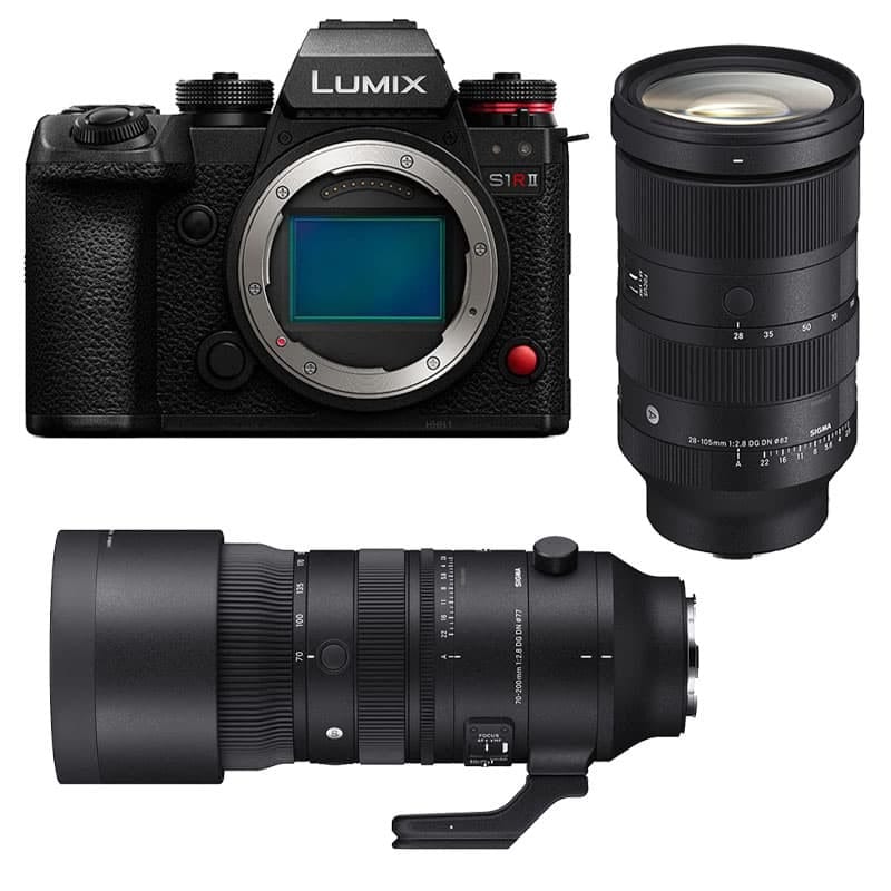 Panasonic lumix s1r ii + objectif sigma 24-70mm f2.8 dg dn ii art + sigma 70-20