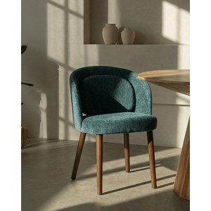 Neris petrol - lot de 2 chaises salle à manger en tissu petrol