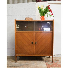 Buffet vitrine vintage années 70 n°873