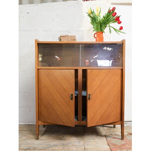 Buffet vitrine vintage années 70 n°873