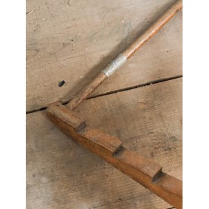 Chaise longue en bois et cannage n°11