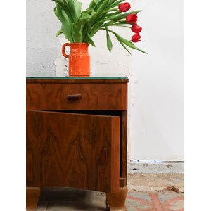 Paire de chevets en acajou et verre n°1288