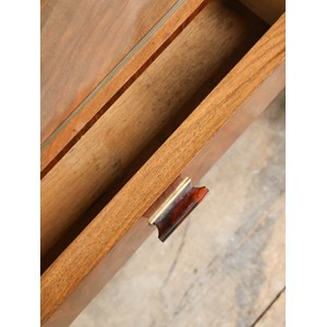 Paire de chevets en acajou et verre n°1288