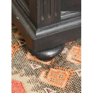 Buffet noir en bois et marbre n°878