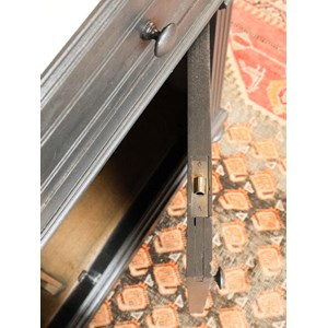 Buffet noir en bois et marbre n°878