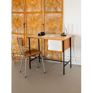 Bureau en formica et métal noir n°512