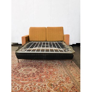 Canapé en tissu marron 70's n°135