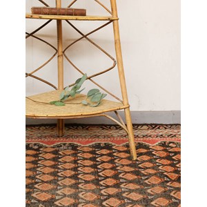 Étagère d'angle en bambou et rotin n°815