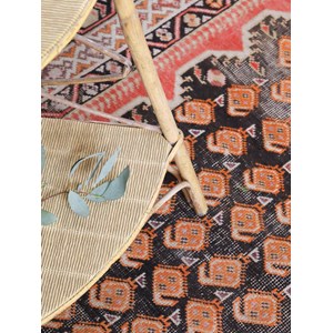 Étagère d'angle en bambou et rotin n°815