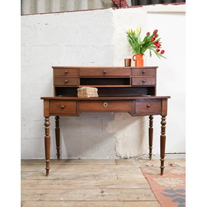 Bureau secrétaire en bois foncé n°654