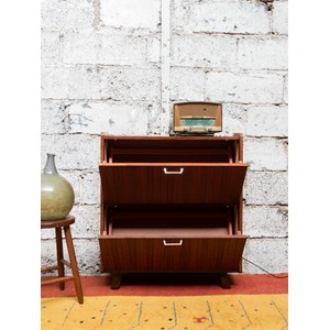 Meuble à chaussures haut en bois n°531