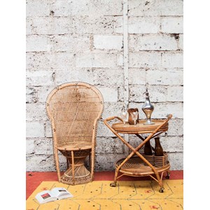 Fauteuil emmanuel en rotin clair n°16