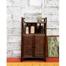 Gaëlle, l'étagère en rotin foncé n°773