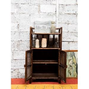 Gaëlle, l'étagère en rotin foncé n°773