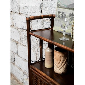 Gaëlle, l'étagère en rotin foncé n°773