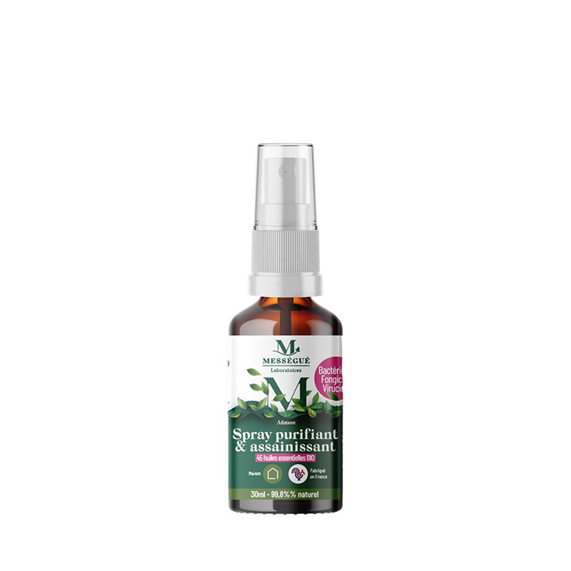 Spray purifiant et assainissant aux huiles essentielles bio 30ml