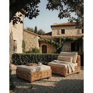 Sunda - salon de jardin en rotin tressé