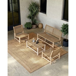 Jaya - salon de jardin en teck et corde