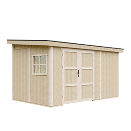 Abri de jardin qualité premium h231x248x412 cm sans plancher e  paroi latérale