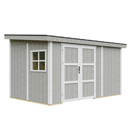 Abri de jardin qualité premium h231x248x412 cm sans plancher e  paroi latérale
