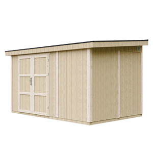 Abri de jardin qualité premium h231x248x412 cm avec plancher e paroi latérale