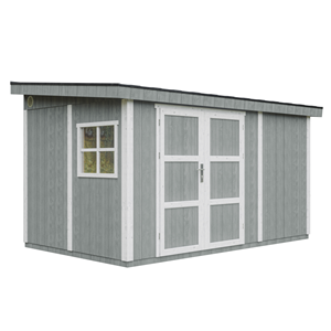 Abri de jardin qualité premium h231x248x412 cm avec plancher e paroi latérale